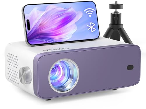 Mini Beamer, VOPLLS Mini 29000L WiFi Bluetooth Beamer Full HD 1080P Unterstützt, Tragbar Video Projektor mit 50% Zoom, Heimkino Projektor für Handy, Tablet/Laptop/PC/TV-Box, USB, HDMI, AV