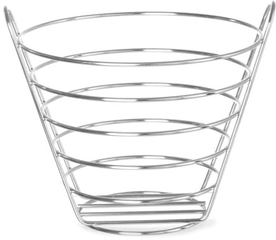 HENDI Obstkorb, Küche Hängeobstkorb, Obstampel Hänge-Etagere Höhe, Nicht geeignet für Geschirrspülmaschinengeeignet, ø215, x(H)205mm, Verchromt