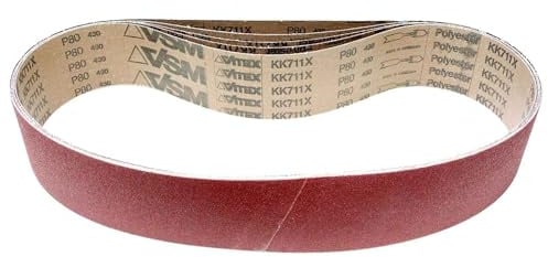 VSM KK711X Schleifband | 75 x 1180 mm | 5 Stück | Körnung: P80