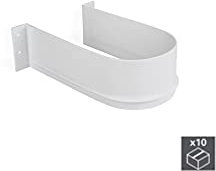 Emuca - Geschwungener Sifhonblende für Kütche schublade oder Badezimmerschublade, Weiß, Set aus 10