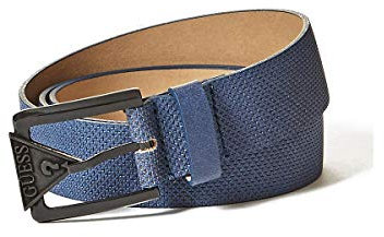 GUESS Herren-Gürtel aus Leder M84Z19, Blau (Rft), blau, L
