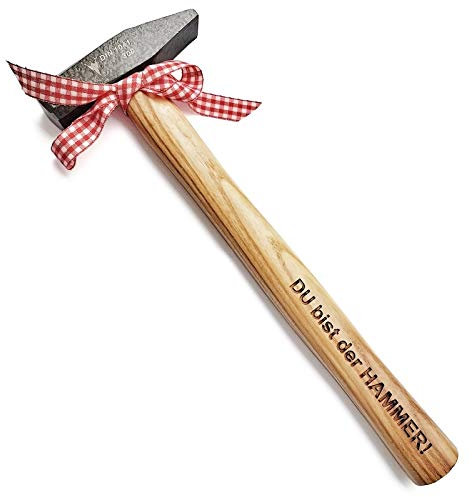 Hammer mit Gravur: DU bist der HAMMER! | deutsches Qualitätswerkzeug in Berlin graviert | humorvolles & praktisches Geschenk für echte Männer & starke Frauen