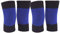 Milya 2 Paare Anti-Rutsch Kniewärmer Knieschoner Knieschützer für Fußball Tanzen Yoga Sport (Blau+Schwarz)