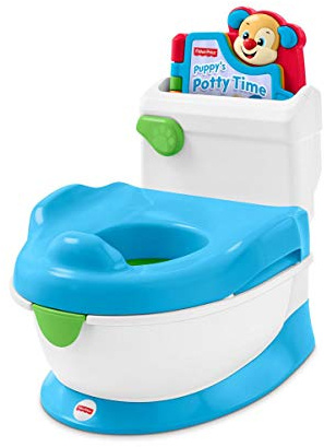 Fisher-Price Lernspaß Töpfchen mit musikalischem Kinderbuch mit realistischen Sounds und Melodien für den Spaß am Training