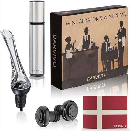 Wine pump with 2 stoppers by BARVIVO