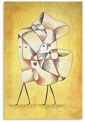 XINXUN Paul Klee Abstrakte moderne Kunstmalerei, Poster, Bruder und Schwester, Gemälde auf Leinwand, Wandkunst, Poster, Rollbild, Druck, Wohnzimmer, Wände, Dekoration, Heimposter, 30 x 45 cm