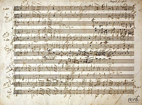 Feeling at home KUNSTDRUCK auf MATTE PAPIER 220gr Sechs Contre Tänze - zwei Oboe- und Horn-Teile Mozart Wolfgang Amadeus - Musik horizontal Poster Manuskripte Music Scores. Bil cm_76_X_104