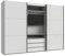 Froschkönig24 magicGlas Schwebetürenschrank Schiebetürenschrank mit TV-Element Weiß, Höhe:216 cm, Schließdämpfung:ohne Schließdämpfung