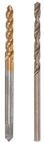 sourcing map M2,5 x 0,45 Spiralgewindebohrer 2,1mm Bohrer Set Metrisch M35 Schnellstahl Maschinengewindebohrer Bohrer Werkzeug
