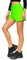 BOLF Damen Kurze Sporthose Yoga Pants Laufshorts Hohe Taille Fitness Gym Shorts Training Kurz Sport Leggings H60 Grün-Neon L [G7G]