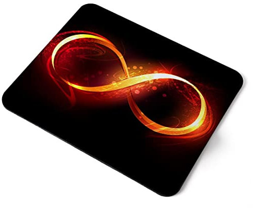 Computer Mouse Mat Pad - Infinity Pattern Motivation Home Office PC Desk Accessory Flexible Fabric Top Large 5mm Laptop Desktop Printed Art Ergonomic #12945