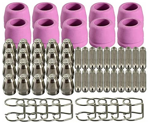 SUSEMSE 60 STÜCKE AG-60 SG-55 WSD-60P Plasmaschneider zubehör, Plasmaschneider Schneidbrennerspitzendüsen Verbrauchsmaterial Zubehör geeignet für CUT-60 CUT50P CUT50
