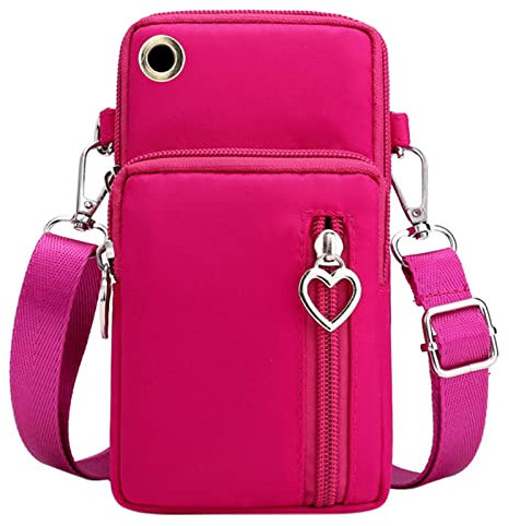 Générique Oxford Petit Sac Téléphone Portable Femme avec Pochette Bandoulière, Prise Casque et Sacoche pour Téléphone 7''
