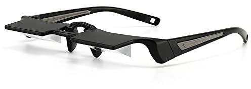 Xiaoki Lesebrille Lazy Glasses, Keine Notwendigkeit, auf das Telefon zu schauen, superleichtes Lazy Eye Horizontales Prisma Grau/Schwarz im Liegen und Fernsehen Horizontale Lesebrille