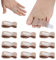 MIVAIUN 10 Piezas Envolturas para los Dedos, Separador Dedos, Protectores Dedos Pie, Ferula Dedo Martillo, para Corregir Dedos de los Pies con Torcidos y Superpuestos, Dedos en Martillo