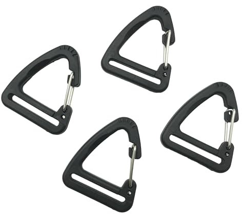 Outdoor Hiking Backpack Triangle Clip Hook - Works with 1 Inch Nylon Webbing, Straps, Ropes, and Cord (Pack 20) ET1316