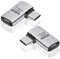 Duttek Right Angle USB C Adapter (2 Stück) USB C Buchse auf Stecker Adapter – 40Gbps Datenübertragung, 240W Aufladung, 8K Video kompatibel für Thunderbolt 4/3, MacBook, Laptop und weitere Typ C Geräte