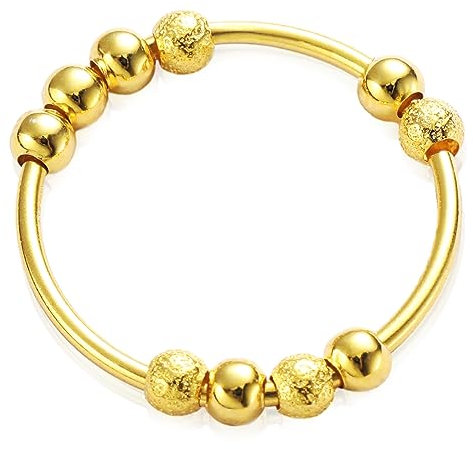 Anti Stress Ring Fidget Ring 18 Karat Gold Skill Ringe Akupressur Ring Jewebella Damen Ringe 18 Karat Gold Stressringe Stimmungsring Damen Umarmungsring Schmuck Geschenke für Frauen Männer