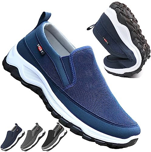 Zapatillas CNA Trop, Asupwell Zapatos for Caminar Hombres, CNA-Trop Hombres Zapatos ortopédicos Deporte CNA Trop Zapatos, Zapatos Ligeros Sin Cordones, para El Arco para Hombres