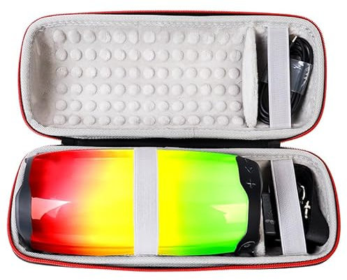 Sac de Transport de Voyage pour Enceinte Bluetooth avec Sangle Ajustable, Sacoche de Protection en EVA l'enceinte Bluetooth Portable sans Fil pour JBL Pulse 4 (Blanc)