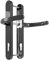 TSS UPVC Door Handle Set in Anthracite Grey, 92mm PZ (Centres), Lever/Lever, Screw to Screw 210mm with Backplate 242mm x 34mm - Grey Replacement PVC Door Handle