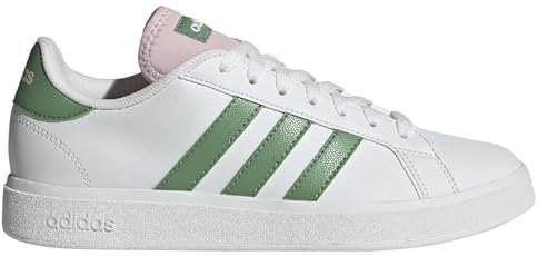 adidas Damen Grand Court Base 2.0 Shoes Schuhe, Cloud White/preloved Green/Clear pink, 37 1/3 EU