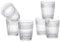 Baroni Home Juego de 6 Vasos de Vidrio Decorados con Acabados en Relieve, 25 cl, Lavables en Lavavjillas, 8 X 8 X 10 cm, Transparente