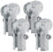 VIVIDA End Rail Clamps 1-3/8 Inch, Chain Link Fence Fittings, Panel T Connector for 1-3/8 OD Pipe, Galvanized Steel, 4 PCS