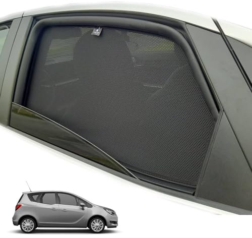 XTRM-CAR Sonnenschutz Blenden für Opel Meriva B Bj. 2010-2017 ideal angepasst, Höhste Qualität UV-Schutz und Hitzereduktion (Komplettes Set)