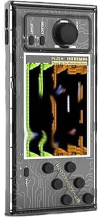 Consola de juegos retro inalámbrica, consola de juegos retro de 10000 mAh, cargador portátil versátil y elegante, banco de energía, potente consola de juegos de carga rápida, diseño transparente para