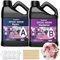 Epoxidharz mit Härter 1896ml / 64oz, Epoxidharz Set Anfänger - 1: 1 Verhältnis Premium Harz Kristallklares Gießharz für Holz, Kunst, Aquarium, Handwerk, Schmuckherstellung, Flusstische Harz (1896ML)