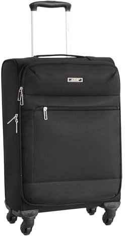 Alistair Breeze - Maleta tamaño cabina 60 cm - lona flexible - marca francesa - Garantía de 2 años, Negro , small, Maleta de lona – ligera y duradera