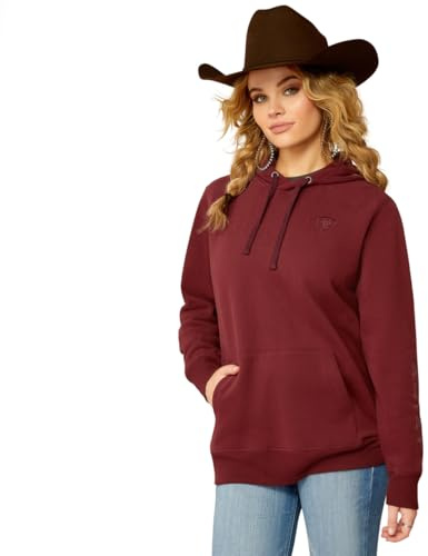 ARIAT Women's Logo 2.0 Hoodie, Tawny Port, XXL