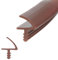 Zimmertürdichtung, Silikon Türdichtung, Türgummi für 3mm Nut und 11mm Falz (Braun, 10 Meter)