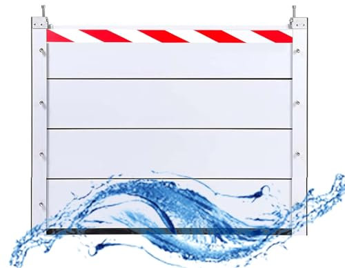 Barriera Antiallagamento Per Esterni Alta 20 Cm Piastra Di Contenimento Dell'acqua In Alluminio Sportello Antiallagamento Per Garage, Seminterrato, Porta D'ingresso, Vialetto(Interior,80x20cm)