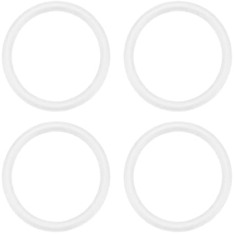 Qrity 4Pcs Silicone Washers O-Rings, Sink Waste Basin Plug Ring, 34mm OD 3mm Thicknesses Spare Sealing Gaskets for Bathroom Kitchen