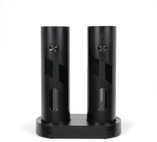 Livoo - Set salière et poivrière électriques MEN439N - 110ml, meule céramique, rechargeable USB-C