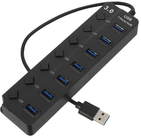 SHINEOFI Hub Usb Porte Espansore Usb Per Laptop Cavo in Rame Spesso Alta Velocità Connessione Alimentazione Sufficiente Aggiuntivo