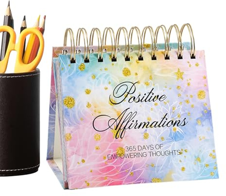 Inspirierender Schreibtischkalender – Terminkalender für den Schreibtisch | 365-Tage-Kalender mit motivierenden Sprüchen, Büro, Zuhause, Studium, Pflege