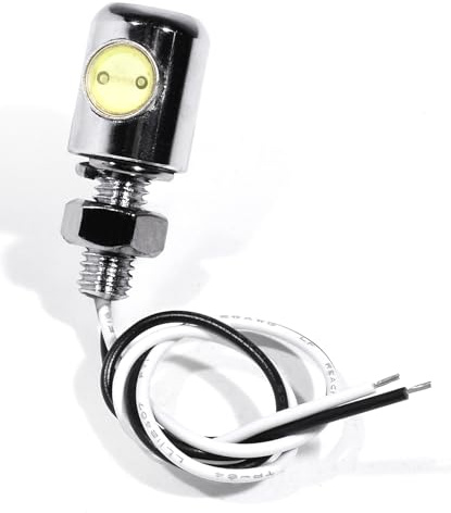 WTMT LED Kennzeichenbeleuchtung Mini Chrom Alu ECE - Motorrad Nummernschild Universal