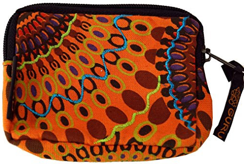 GURU SHOP Portemonnaie `Ethno Orange, Unisex - Erwachsene, Baumwolle, 8x12x2 cm