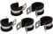 Sourcingmap 15mm Dia EPDM Rubber Lined P Clips Cable Hose Pipe Clamps Holder 5pcs