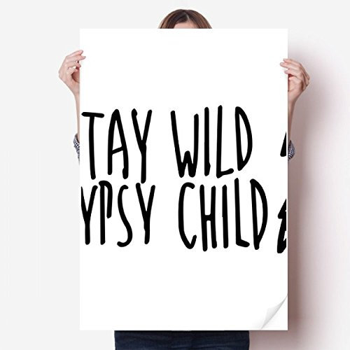 DIYthinker Halten Wilde Gypsy Child-Zitat Vinylwand-Aufkleber-Plakat-Wand Tapete Raum Aufkleber 80X55Cm 80cm x 55cm Mehrfarbig