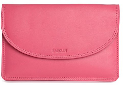 SADDLER Isabelle Bolso de Piel Cruzado Slimline - Fucsia
