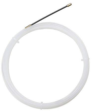FEVERWORK 5/10/15/20/30M x 3mm Dia. Nylon Wire Cable Rod Electrician Push Puller Duct Fish Tape - 5M