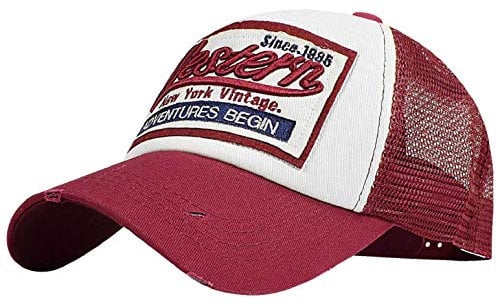Heekpek Baseball Cap - Gestickte Sommer Mesh Kappen für Herren und Damen, Verstellbar Hip Hop Mützen, Trucker für Draussen Sport Reisen