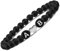 Pärchen Armband | Partnerarmband | Armband mit Buchstaben aus Perlen & Herz in Silber | Ideal als Armband für Paare oder als Freundschaftsarmband I Couple Armband (1 Armband)