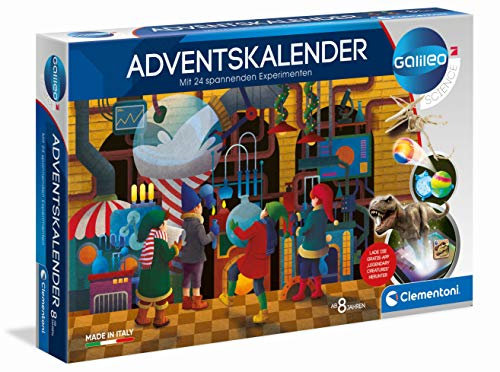 Clementoni Galileo Science – Adventskalender, spannender Weihnachtskalender, Experimentierkasten mit 24 aufregenden Geschenken, Tricks für Kinder ab 8 Jahren 59190