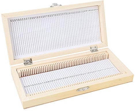Objektträger, 50PCS Biologie Glas Vorbereitete Objektträger Proben Probenaufbewahrungsbox für Holzobjektträger mit Umweltfreundlicher, Ungiftiger und Geruchsneutraler Aufteilung