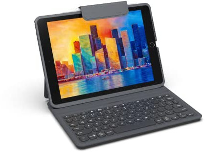ZAGG Pro Keys Detachable Case and Wireless Keyboard for Apple iPad Pro 10.2, Multi-Device Bluetooth Pairing, Backlit Laptop-Style Keys, Apple Pencil Holder, 6.6ft Drop Protection, Lightweight Design